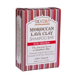 Moroccan Lava Clay Shampoo Bar Rose Geranium